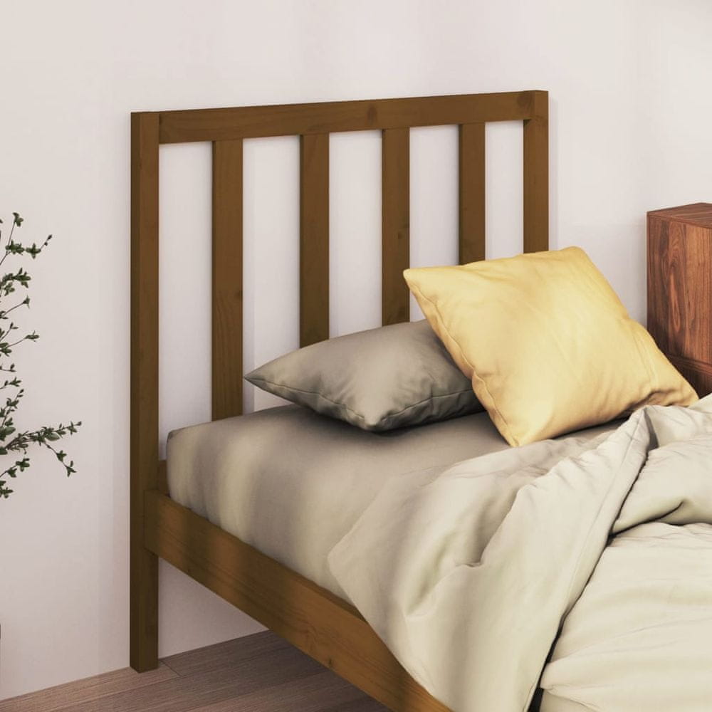 Vidaxl Čelo postele, medovo hnedé, 106x4x100cm, masívne borovicové drevo